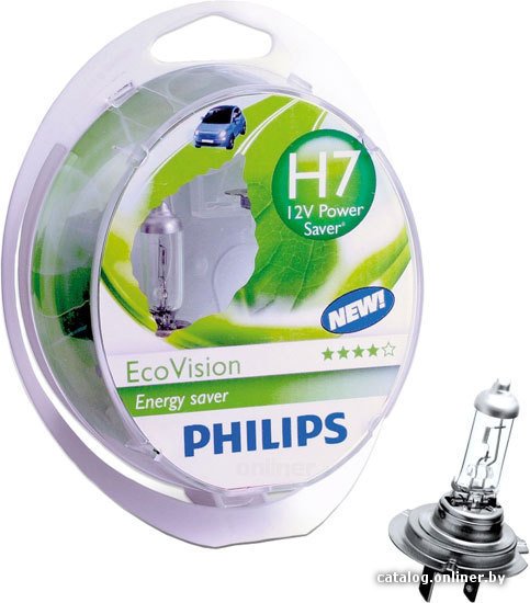 Галогенная лампа Philips H7 EcoVision 2шт