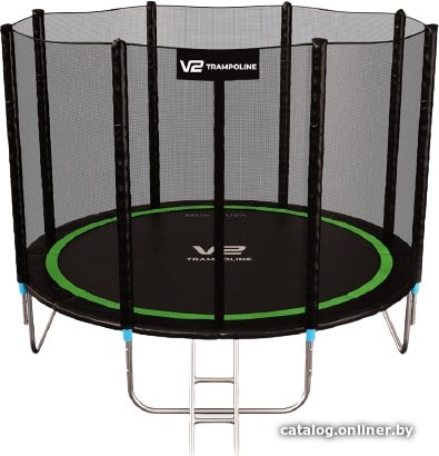 Батут V2 Trampoline Greenline 10FT 312 см (с внешней сеткой и лестницей)