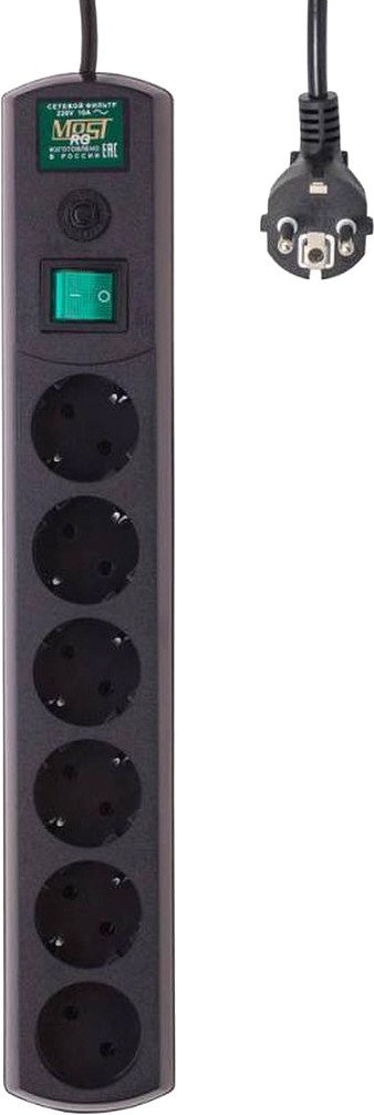 Сетевой фильтр Most LRG 6-3BK (черный)