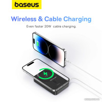 Внешний аккумулятор Baseus MagPro Magnetic Bracket Wireless Fast-Charging Power Bank 20W 5000mAh (черный)