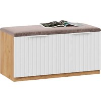 Тумба для обуви Трия Хилтон Исп.2.2 (дуб крафт золотой/белый матовый)