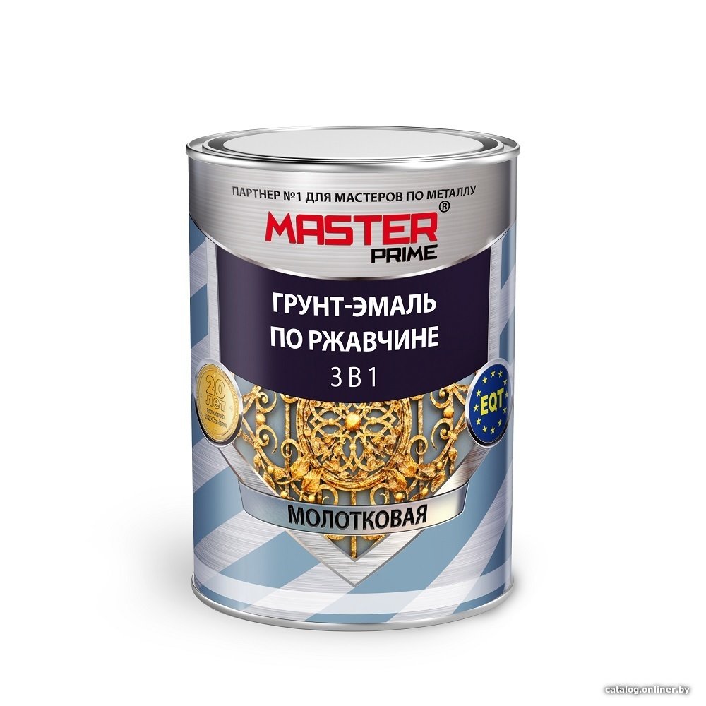 Грунт-эмаль Master Prime Молотковая 3 в 1 2 л (черный)