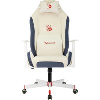 Игровое (геймерское) кресло A4Tech Bloody GC-830 (белый/синий)