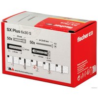 Дюбель универсальный Fischer SX Plus 6X30 S/Screw 568206 (50 шт)