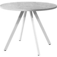 Обеденная группа Millwood Олесунн D100x100x75 (бетон/металл белый)