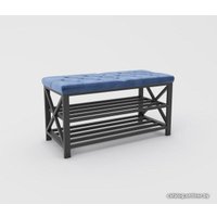 Банкетка Hype Mebel Будс (черный/синий)