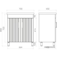  Laparet Тумба под умывальник Novus 70 (белый глянец)