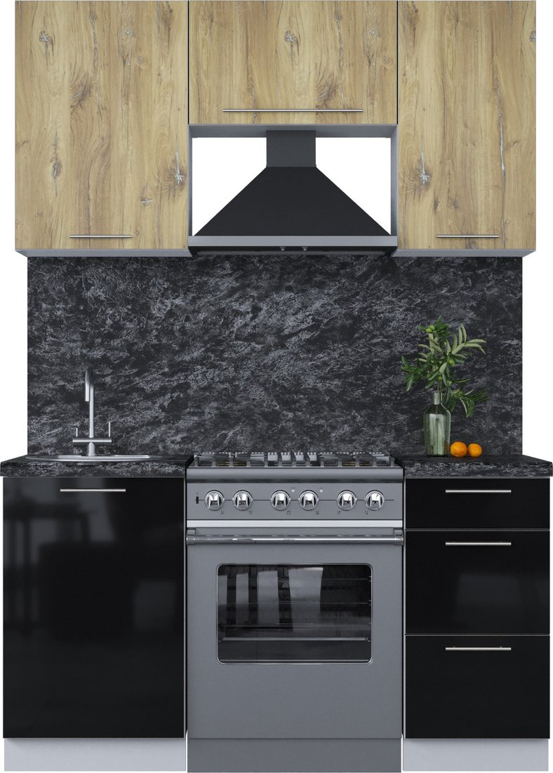 

Кухонный модуль Интерлиния Мила Пластик 1.5 А (дуб эпоксид/черный/кастилло темный)