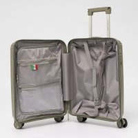 Чемодан-спиннер Francesco Molinary 344-8038/2-20GGN (серый/зеленый)