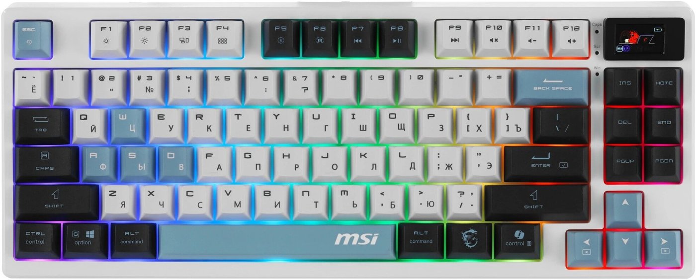 Клавиатура MSI Forge GK600 TKL Wireless Sky
