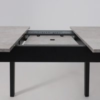 Кухонный стол Мамадома Tirk radial-94 раздвижной 94-126х64 (серый сланец/черный)