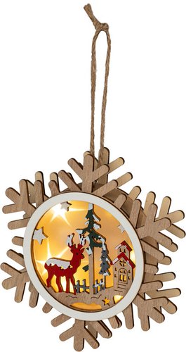 Елочная игрушка ЭРА Снежинка ENGDS-6L Б0060477