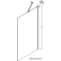 Стеклянная шторка для ванны Ambassador Bath Screens 16041206 70