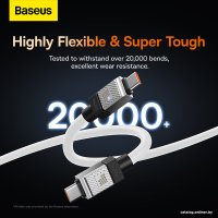 Кабель Baseus CoolPlay Series Fast Charging Data Cable 100W USB Type-C - USB Type-C (2 м, белый)