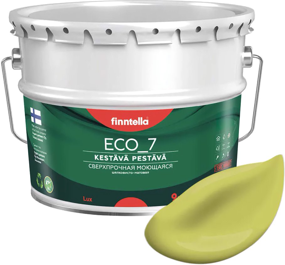 

Краска Finntella Eco 7 Lahtee F-09-2-9-FL031 9 л (светло-зеленый)