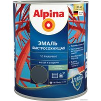 Грунт-эмаль Alpina Быстросохнущая по ржавчине 0.75 л (RAL7024, графитовый серый)
