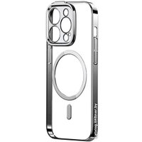 Чехол для телефона Baseus Glitter Series Magnetic Case для iPhone 14 Pro Max (серебристый)