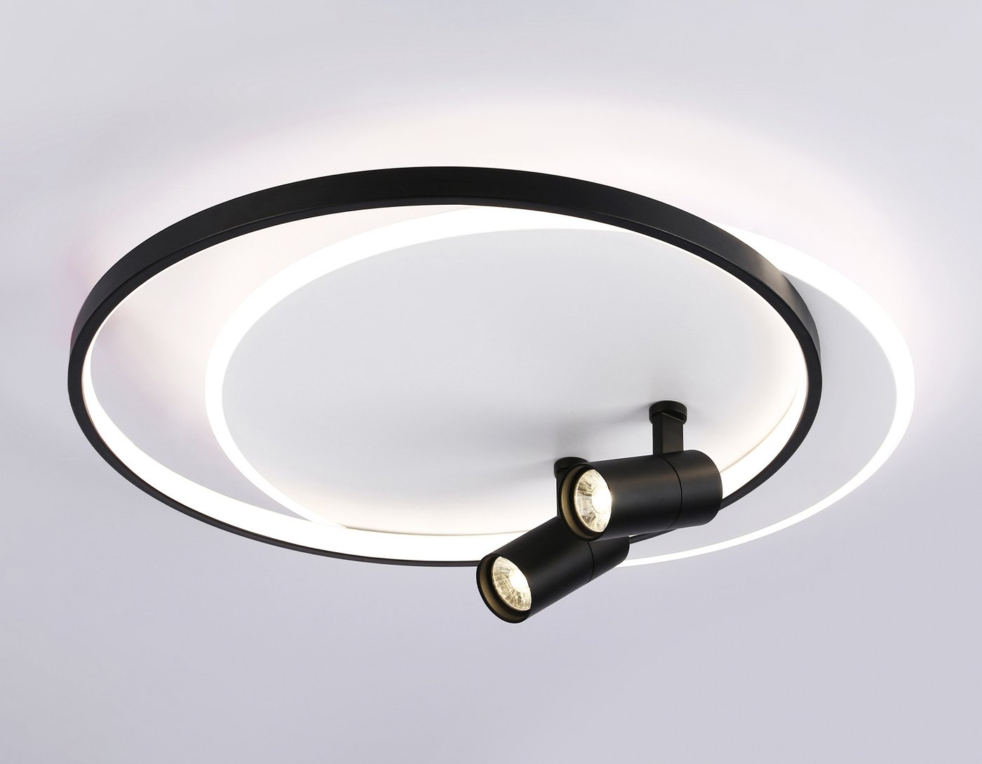

Припотолочная люстра Ambrella light FL51392/1+2 WH/BK