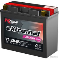 Мотоциклетный аккумулятор RDrive eXtremal Iridium YT12B-BS (10 А·ч)