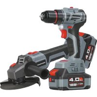  P.I.T. PSR18-D5 + PWS125-C6 (шуруповерт, болгарка, 2 АКБ, кейс)