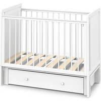 Классическая детская кроватка Indigo Classic маятник, ящик (белая аляска)