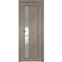 Межкомнатная дверь ProfilDoors 2.71XN R 70x200 (каштан темный/стекло дождь белый)