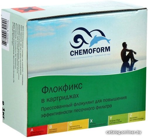 Химия для бассейна Chemoform Флокфикс в картриджах 1кг