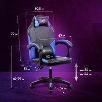 Игровое (геймерское) кресло Оклик Spirit (черный/синий)