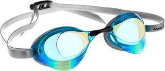 Очки для плавания Mad Wave Turbo Racer II Rainbow (бирюзовый)