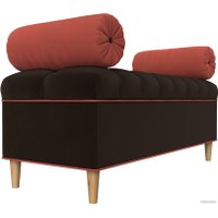 Банкетка Лига диванов Глория 113678 (микровельвет коричневый/коралловый/коралловый)