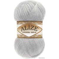 Пряжа для вязания Alize Angora Gold 21 (550 м, серый меланж)