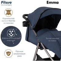 Детская коляска Pituso Emma ET6 (темно-синий)