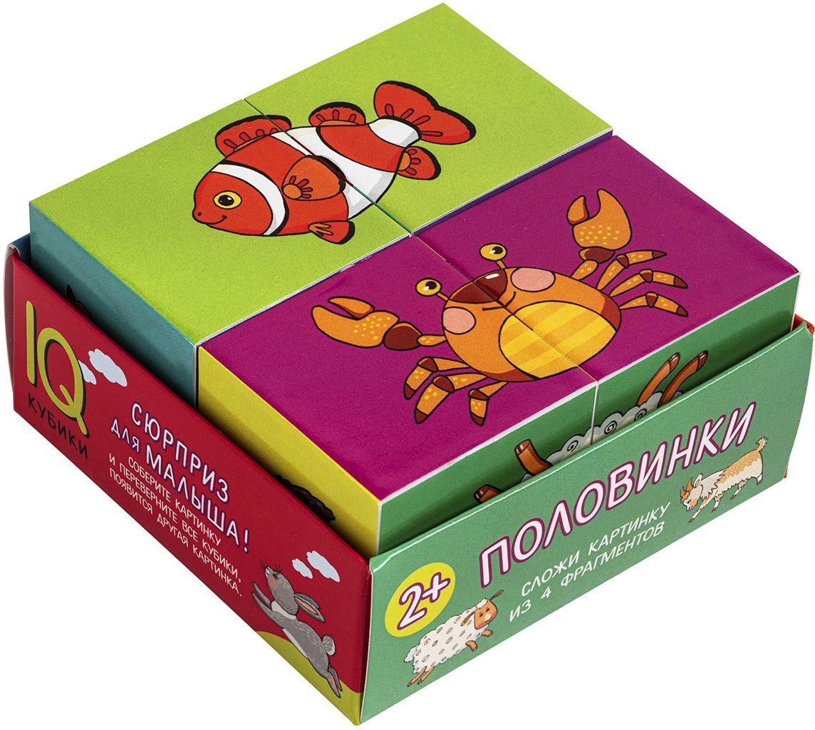 

Кубики Айрис-Пресс Умные кубики в поддоне. Половинки 9785811275069