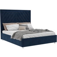 Кровать Мебель-АРС Мишель 140 (темно-синий/Luna 034)