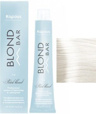

Крем-краска для волос Kapous Professional Blond Bar с экстрактом жемчуга BB 000 прозрачный