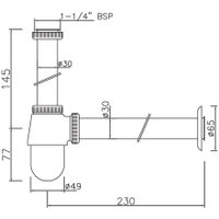 Сифон Jaquar ALE-CHR-773ML190X125