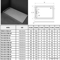 Душевой поддон WeltWasser TRS 9070 Stone-WT 90x70