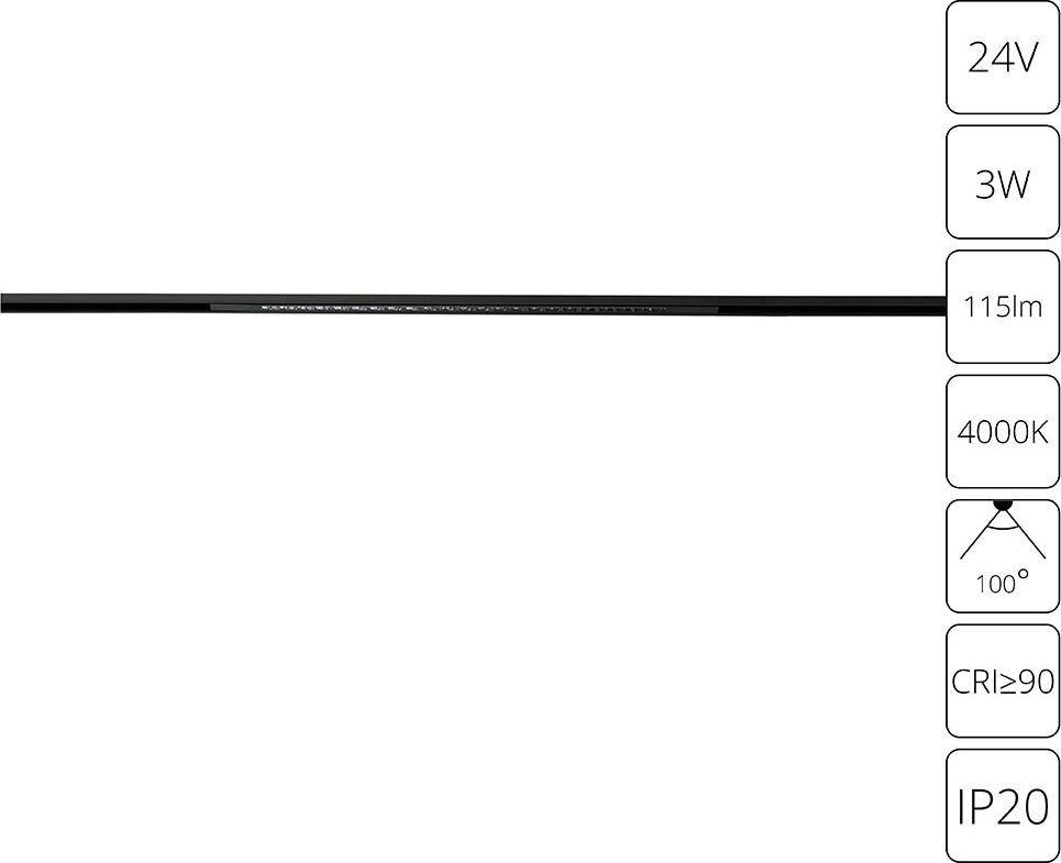 

Трековый светильник Arte Lamp Presto A6229PL-1BK