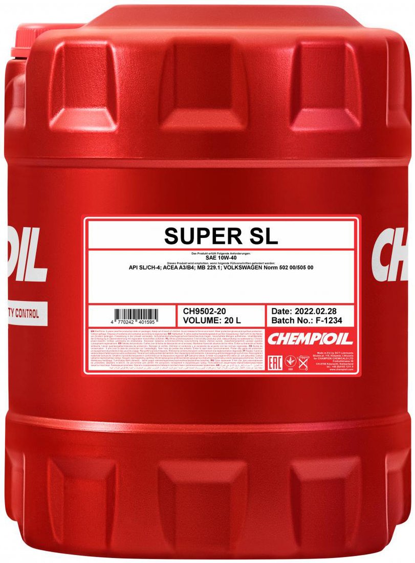 

Моторное масло Chempioil Super SL 10W-40 20л