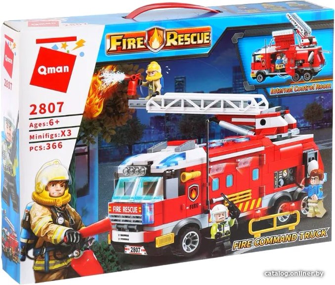 Конструктор Qman Fire Rescue 2807 Пожарная машина
