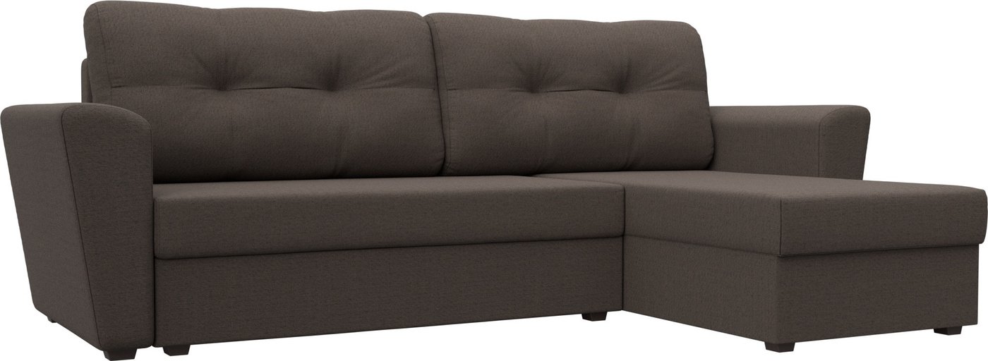 

Угловой диван Лига диванов Амстердам Лайт правый 121168 (рогожка амур коричневый)