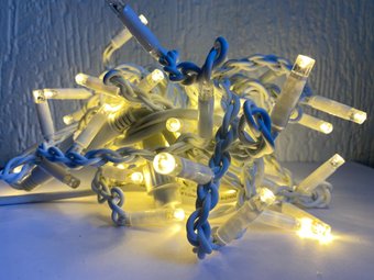 Гирлянда бахрома IQLED Бахрома с Flash мерцанием 230В 3x0.9 м (теплый белый/белый мерцающий)