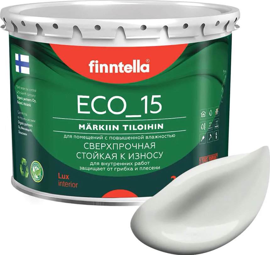 

Краска Finntella Eco 15 Marmori F-10-1-3-FL056 2.7 л (светло-серый)