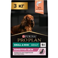 Сухой корм для собак Pro Plan Adult Small & Mini Optiderma Sensitive Skin с лососем 3 кг