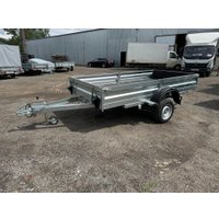 Одноосный прицеп AvtoS A28Р1B (2800x1500x300, R16, ресс. AL-KO, тент 1200мм Аэро)