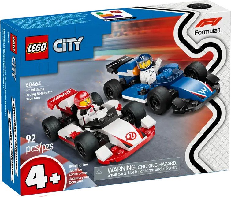 

Конструктор LEGO City Formula 1 Гоночные автомобили Williams и Haas 60464