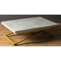 Стол-трансформер Levmar Compact D51/S90 (бетон/золото)