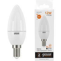 Светодиодная лампочка Gauss Elementary Свеча 12Вт E14 3000K 33112