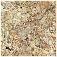 Кухонный стол Solt Мила 1 (мрамор золотой/ноги круглые хром)