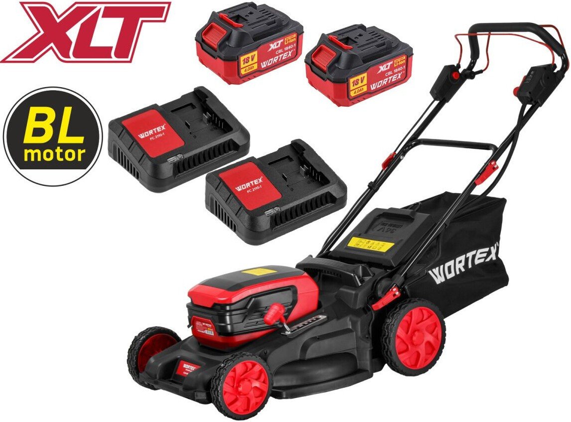 Газонокосилка Wortex CLM 4536-4 XLT Set 2334160K1 (с 2-мя АКБ)